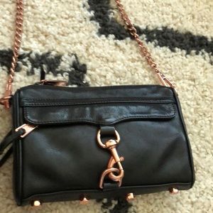 Rebecca minkoff mini Mac rose gold and black